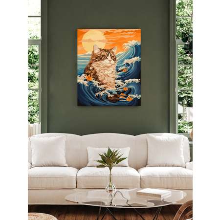 Картина по номерам Art sensation холст на подрамнике 40х50 см Кот в Лукоморье