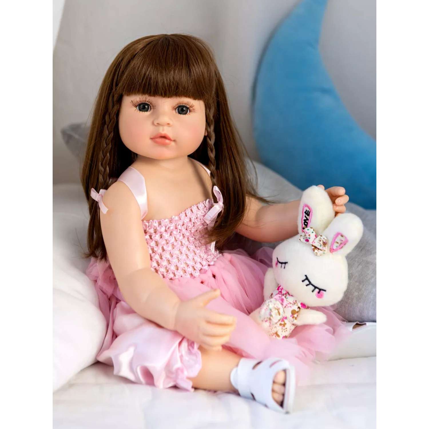 Кукла Реборн Soul Sister виниловая с комплектом одежды и пустышкой пупс для девочек 53 см 88832168 - фото 1