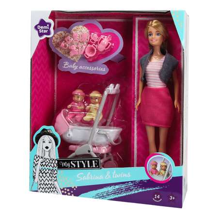 Набор Demi Star с куклой модельной и близнецами 99127