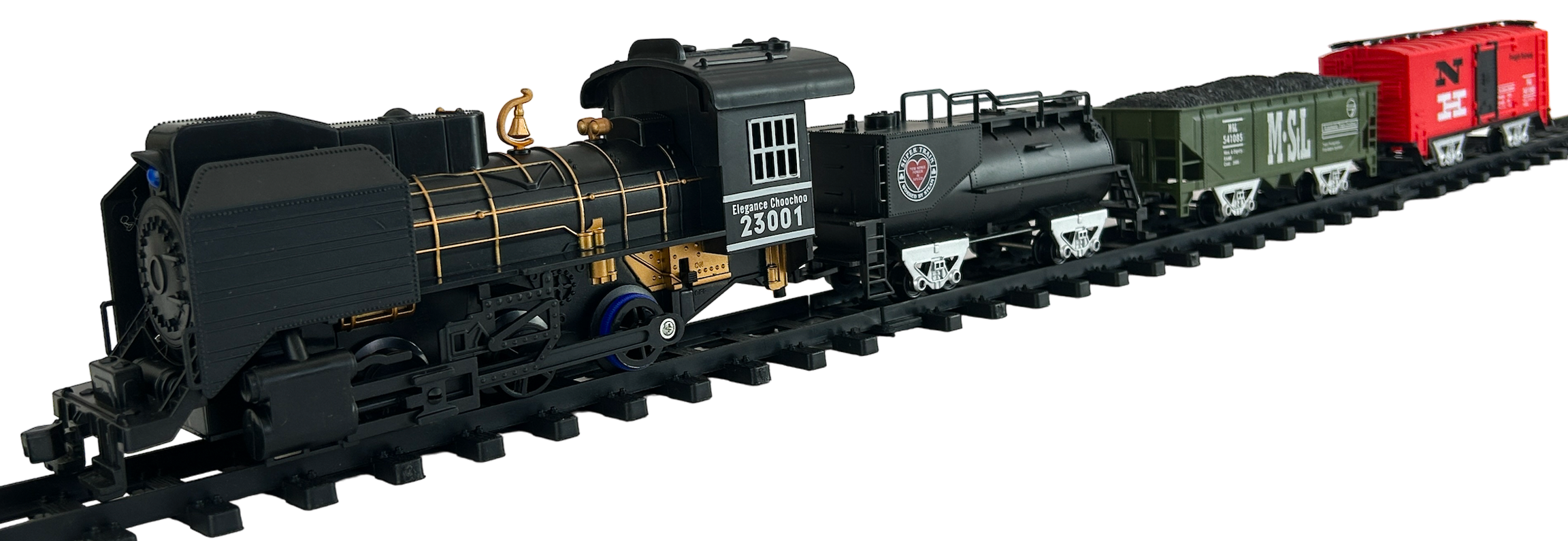 Детская железная дорога CS Toys на батарейках Classical Train 21 деталь 4 варианта сборки 3510-3A - фото 2