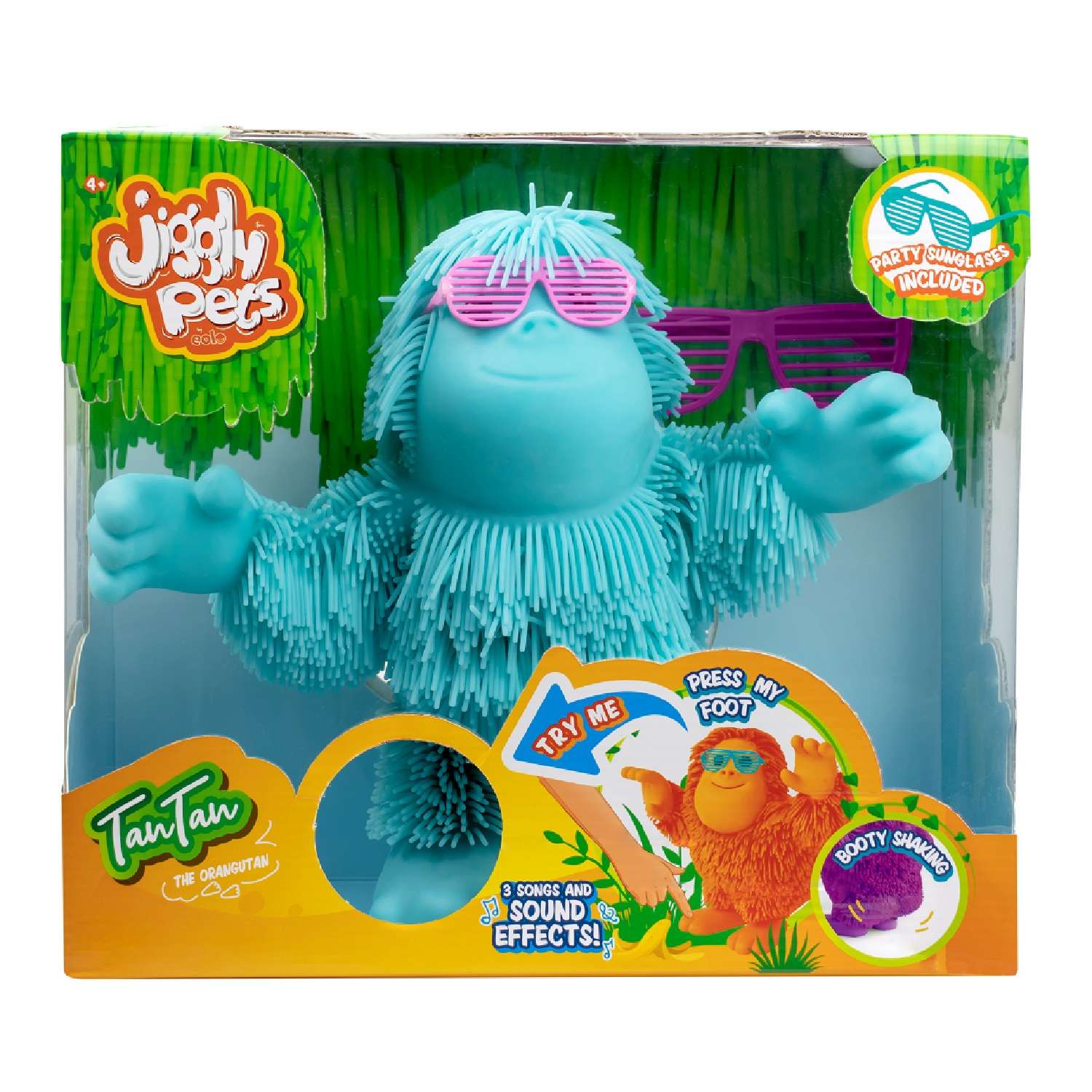 Игрушка Jiggly Pets Орангутан Тан-Тан интерактивный Голубой 40389 - фото 5