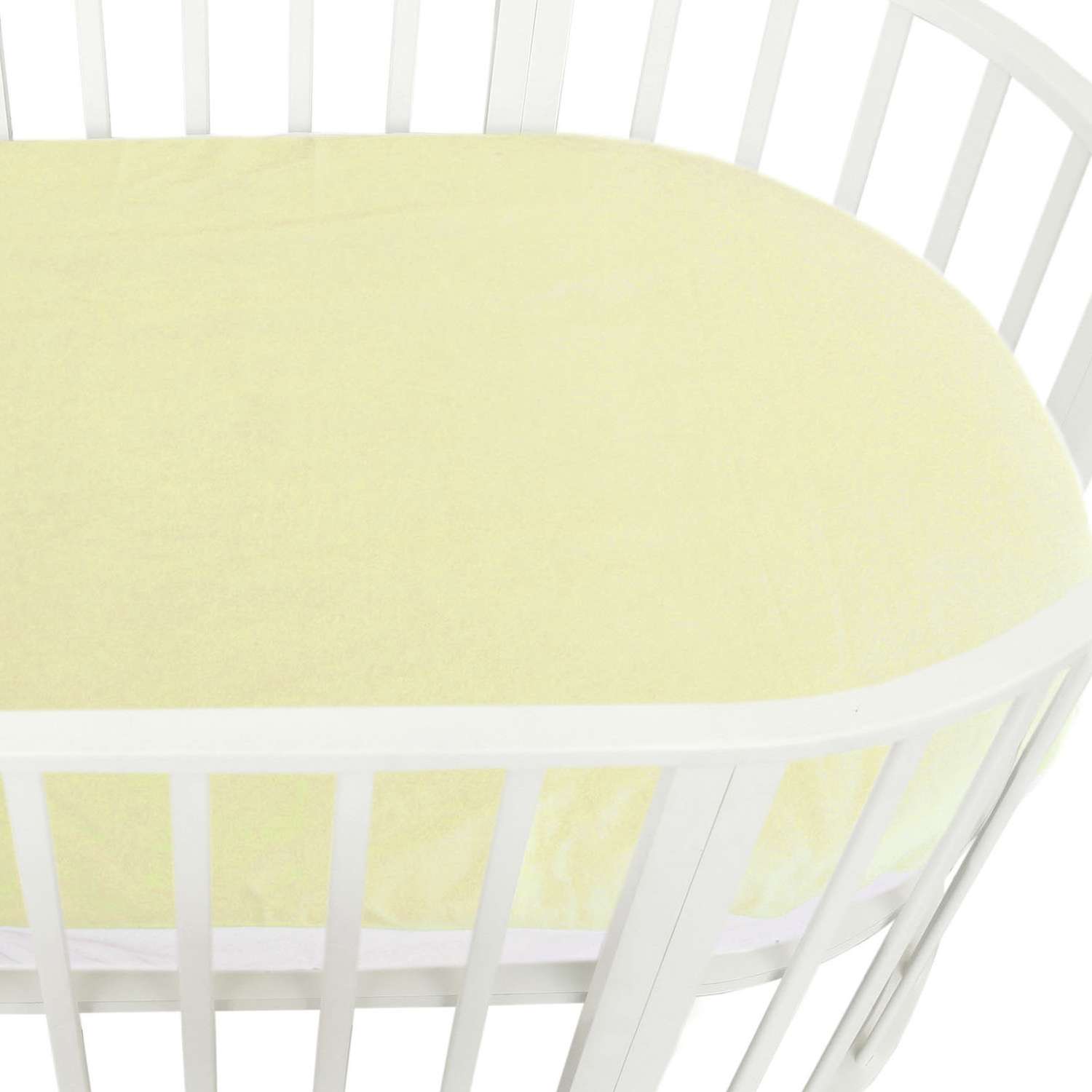 Наматрасник для овальной кроватки Baby Nice Желтый MC8521YE - фото 6