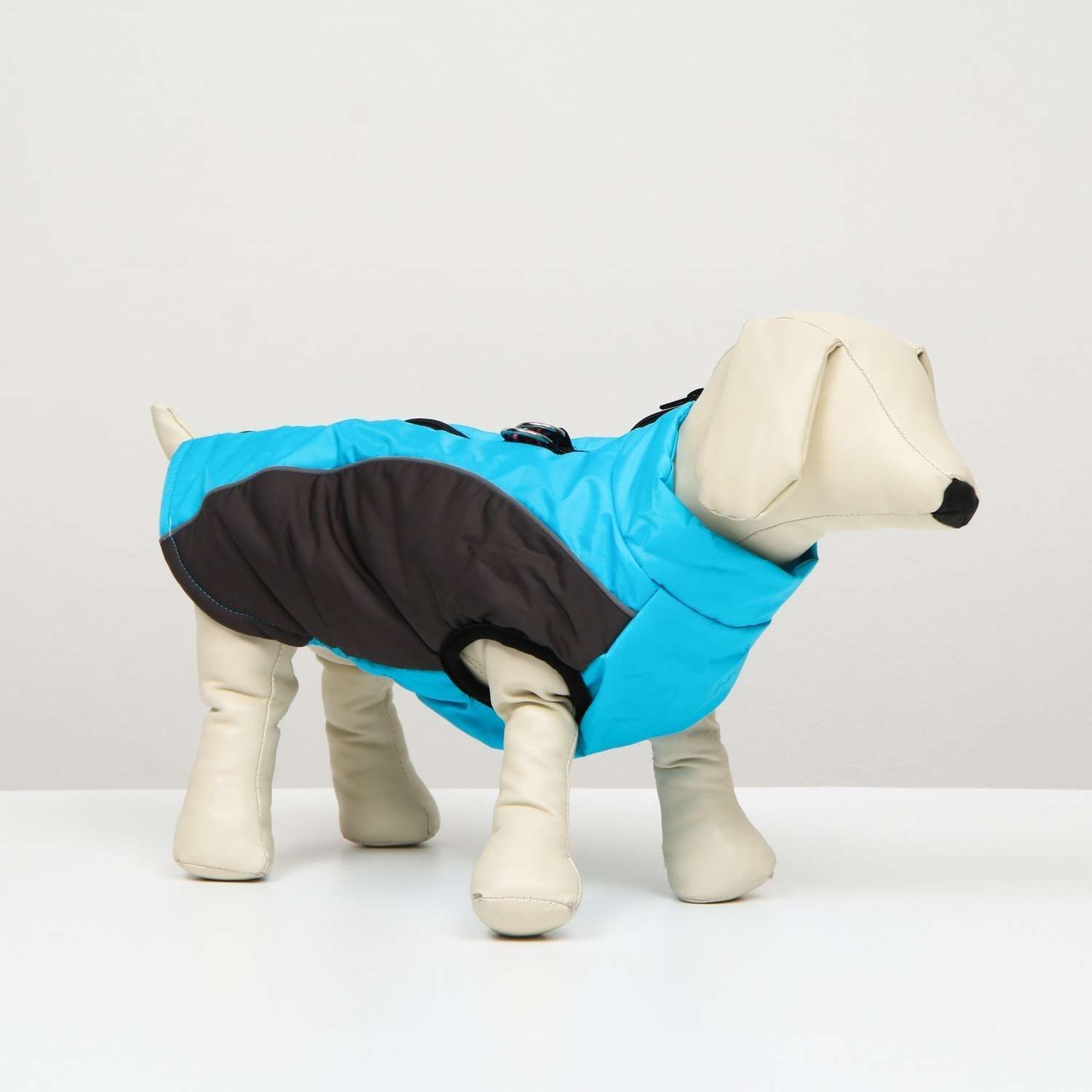 Куртка для собак Sima-Land со светоотражающими полосами сине-голубая - фото 1