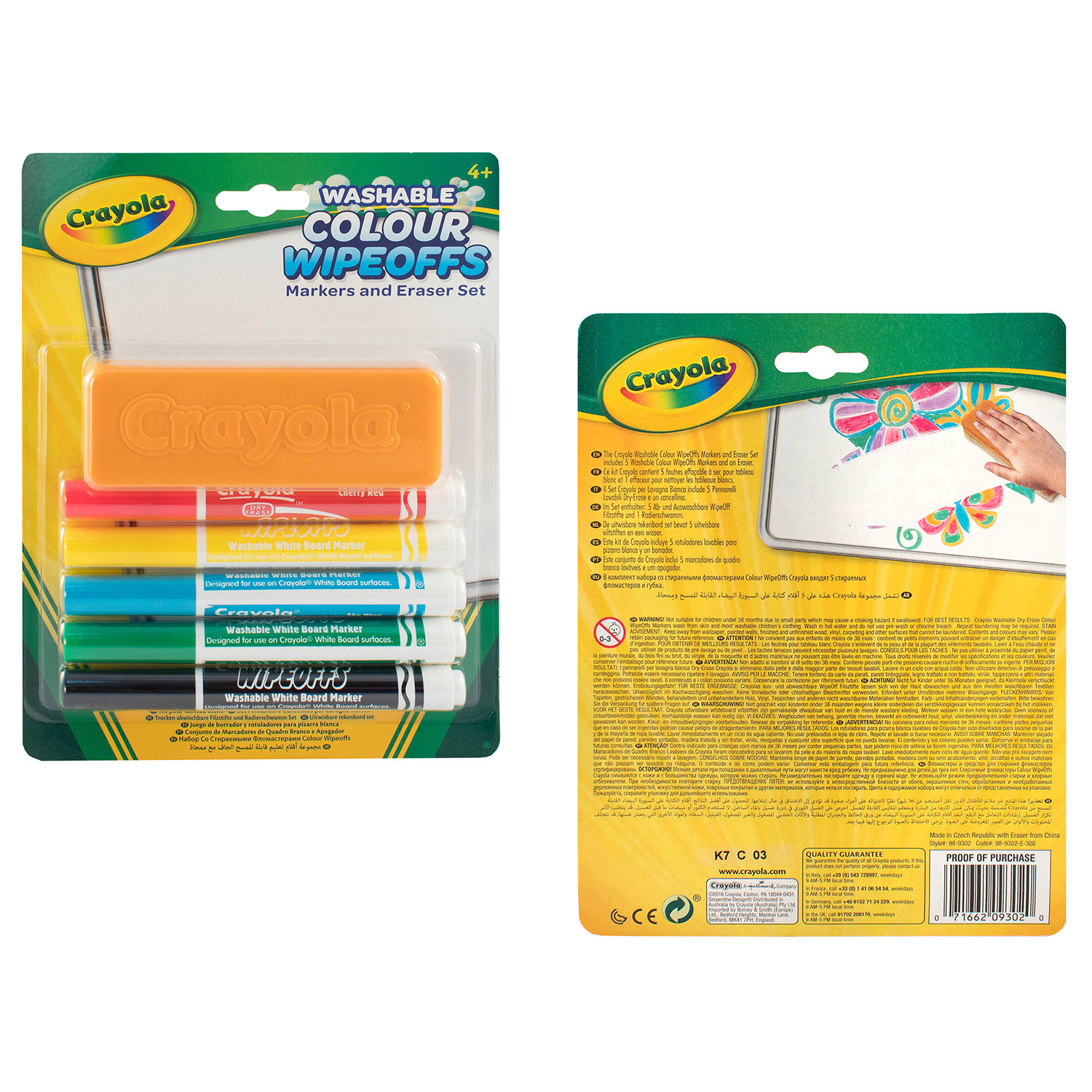 Фломастеры Crayola стираемые с губкой 5 цветов 98-9302 - фото 6