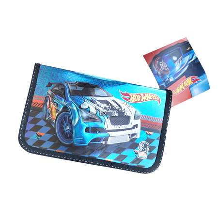 Пенал Barbie Hot Wheels средний 2 отделения на молнии 42505154