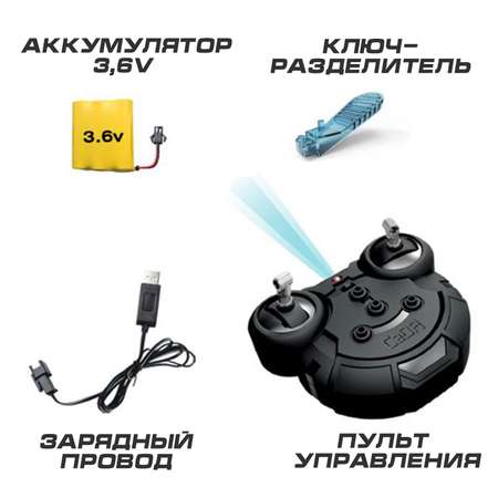Конструктор Автоград радиоуправляемый «Тачка» с аккумулятором 419 деталей