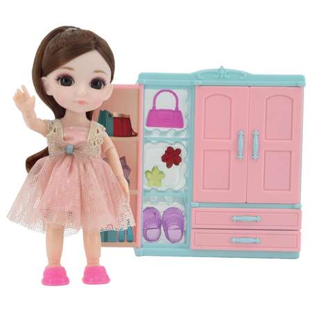 Набор игровой Funky Toys кукла шарнирная Малышка Лили 16 см гардеробная FT72007