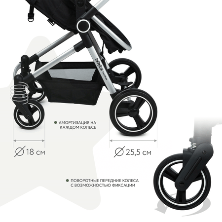 Коляска трансформер Babyton FlexiRide Black-Green