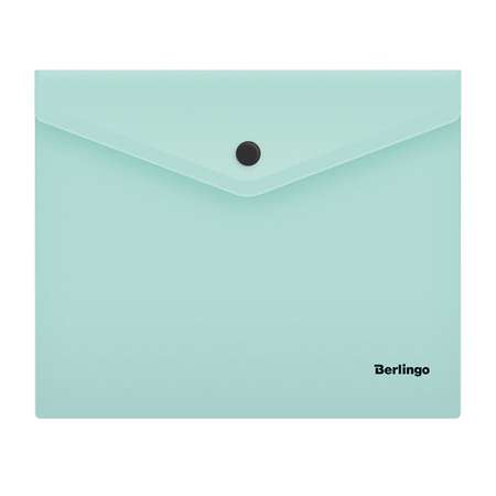 Папка-конверт на кнопке BERLINGO Instinct А5+ 180мкм мятный набор 10 шт