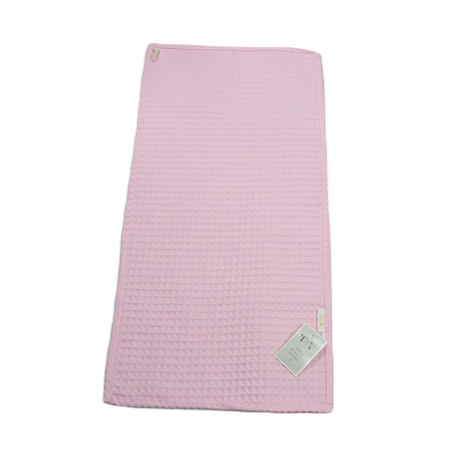 Полотенце вафельное YUMMYKI для рук лица и тела 34х76 см розовое - фото 2