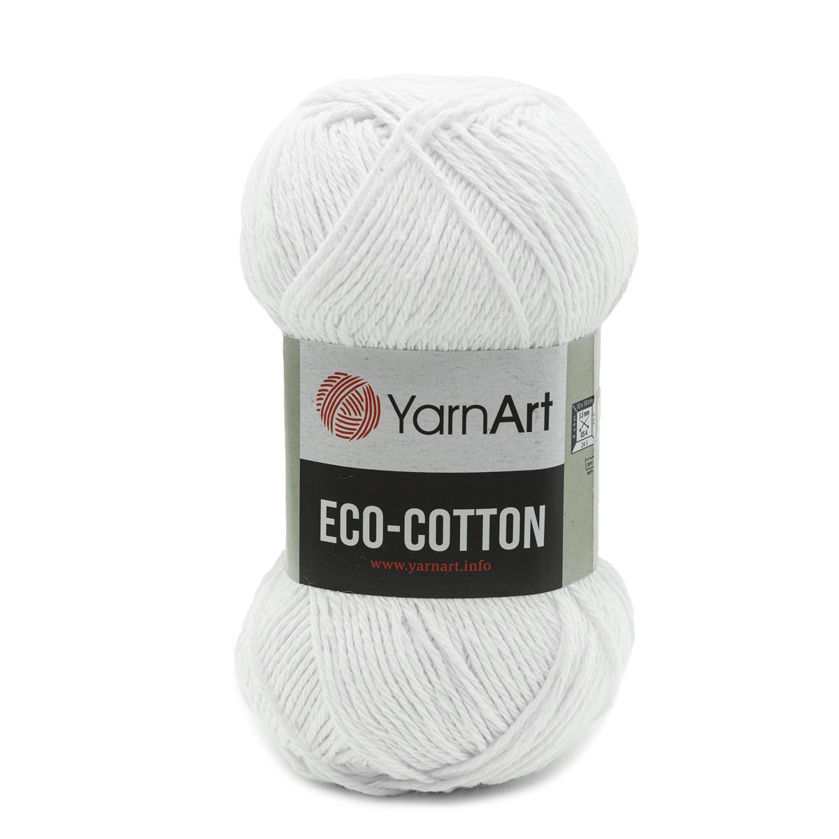 Пряжа YarnArt Eco Cotton комфортная для летних вещей 100 г 220 м 760 белый 5 мотков - фото 6