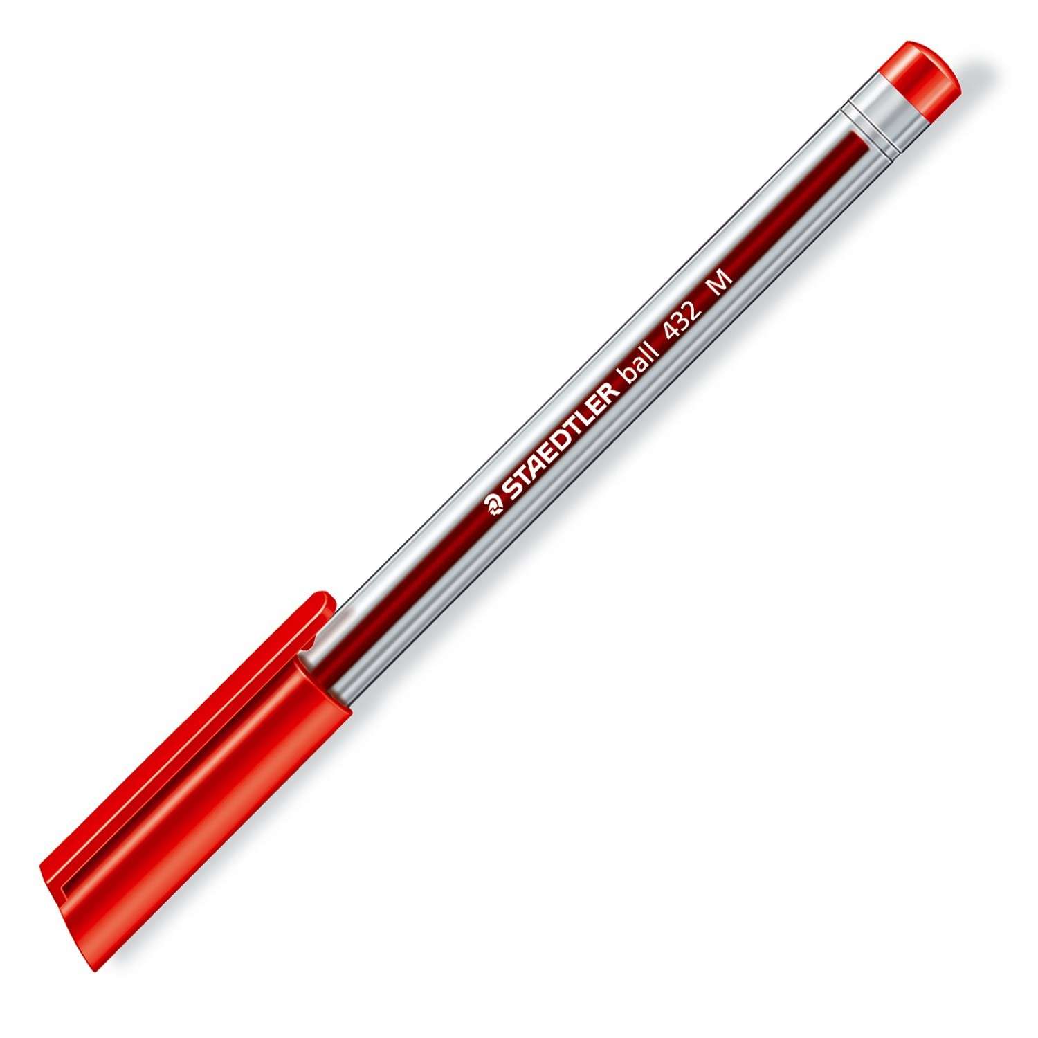 Ручка шариковая Staedtler Stick трехгранная Красная - фото 2