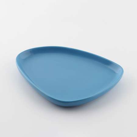 Тарелка Дорого внимание нестандартной формы «Синяя» 20х15 см