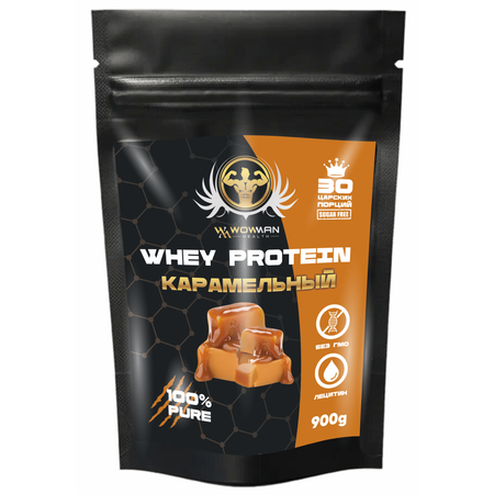 Протеин сывороточный WowMan Whey Protein WMNN1043 900г 30 порций Вкус карамель