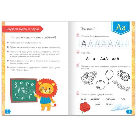 Обучающая книга Буква-ленд «Годовой курс занятий» для детей 4-5 лет 100 страниц