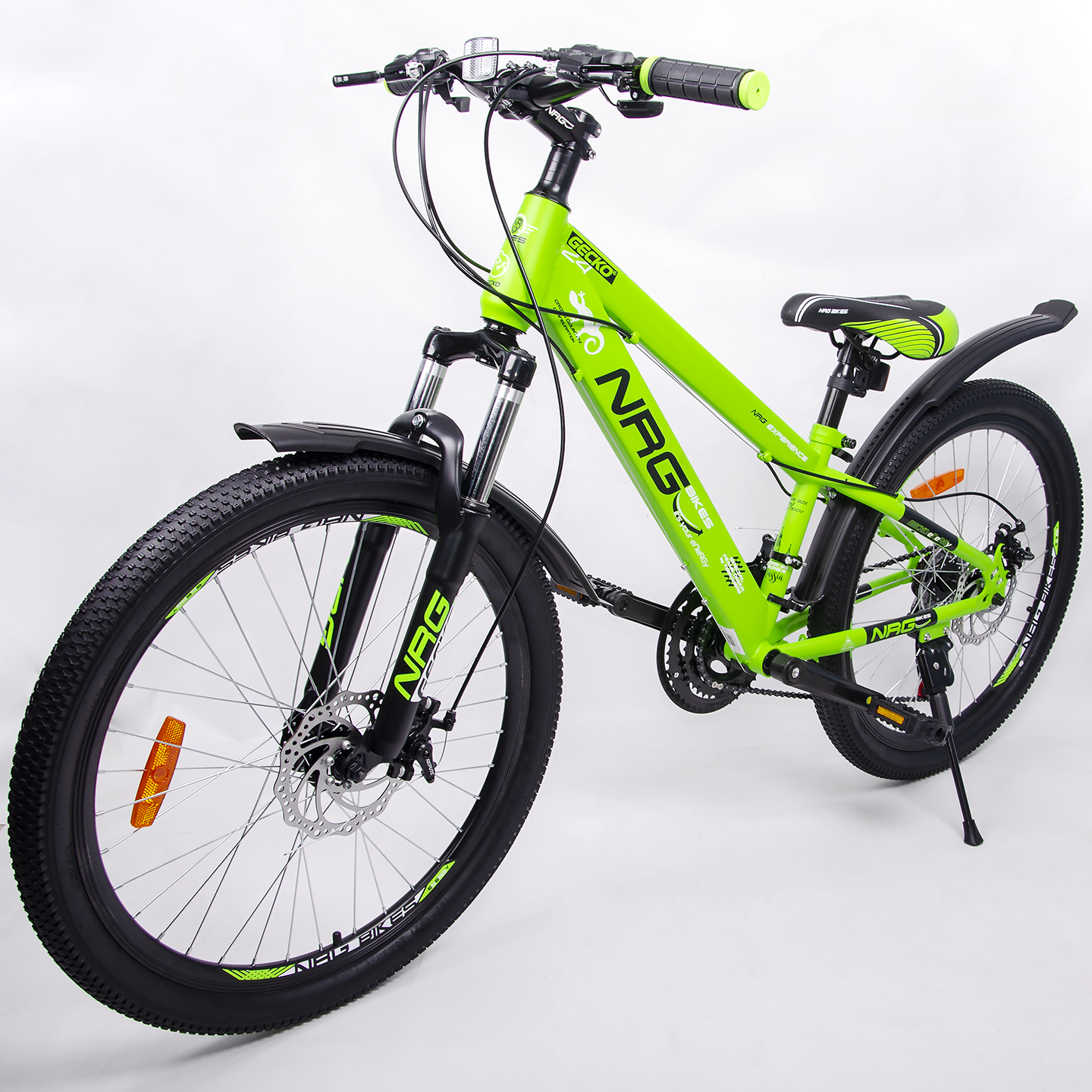 Велосипед NRG BIKES GECKO 24 lime-black-white - фото 12