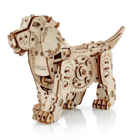 Конструктор деревянный Eco Wood Art Механический Щенок Puppy «собака»