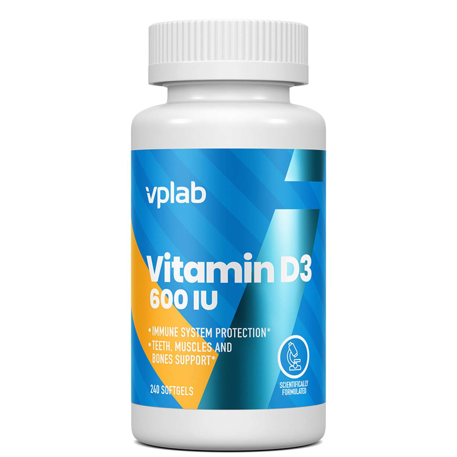 Биологически активная добавка VPLAB Vitamin D3 600 IU 240таблеток - фото 1