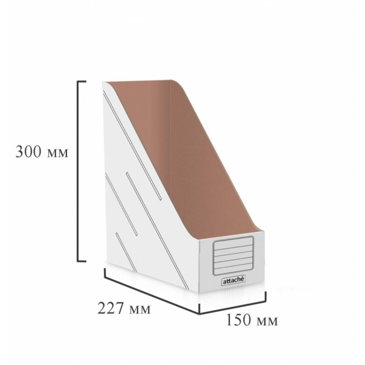 Вертикальный накопитель Attache 150мм белый с дизайномм сборный 4 штуки в упаковке - фото 3