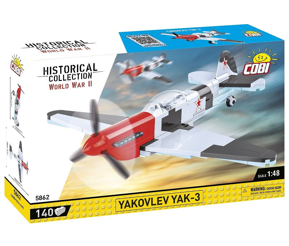 Конструктор COBI Советский истребитель Яковлев Як-3 Yakovlev Yak-3 140  деталей купить по цене 3175 ₽ в интернет-магазине Детский мир