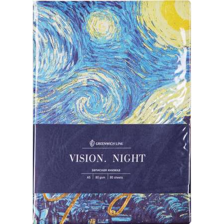 Записная книжка Greenwich Line А5 80л кожзам Vision Van Gogh Night 