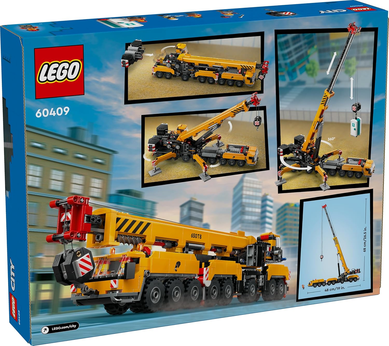 Конструктор LEGO Желтый мобильный строительный кран 60409 - фото 5