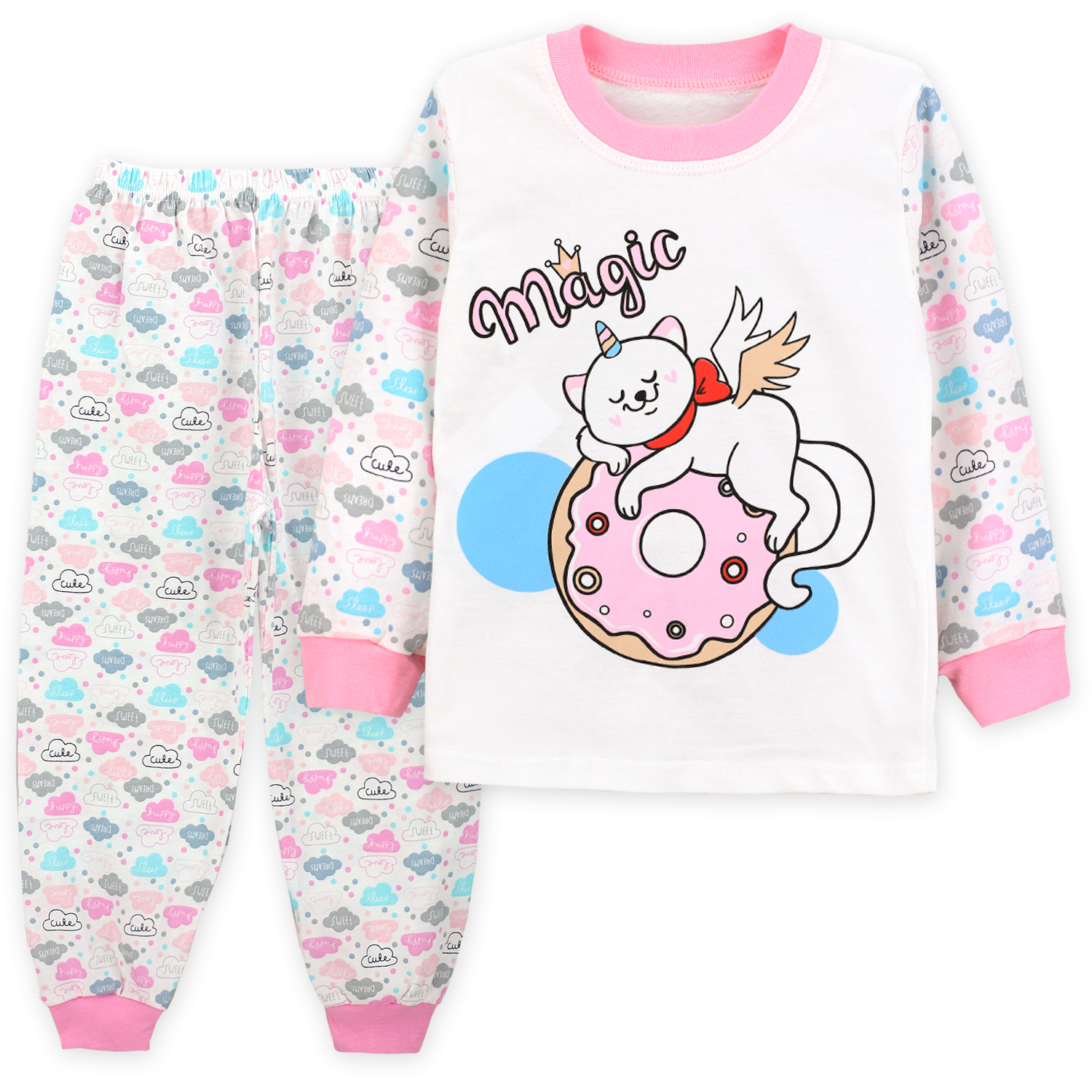 Пижама Babycollection 00-00028312молочный светло-розовый - фото 1