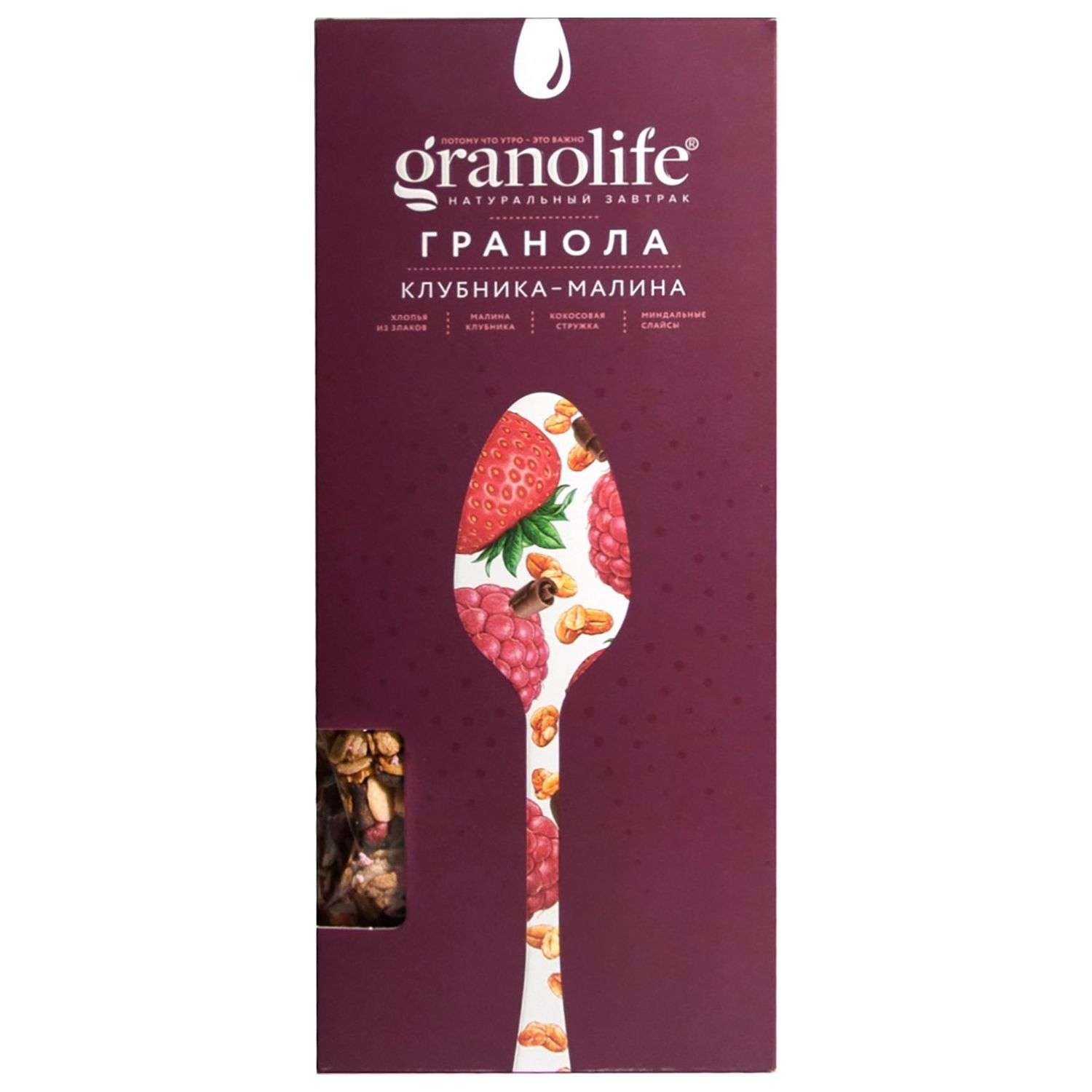 Гранола Granolife клубника-малина 400г - фото 2