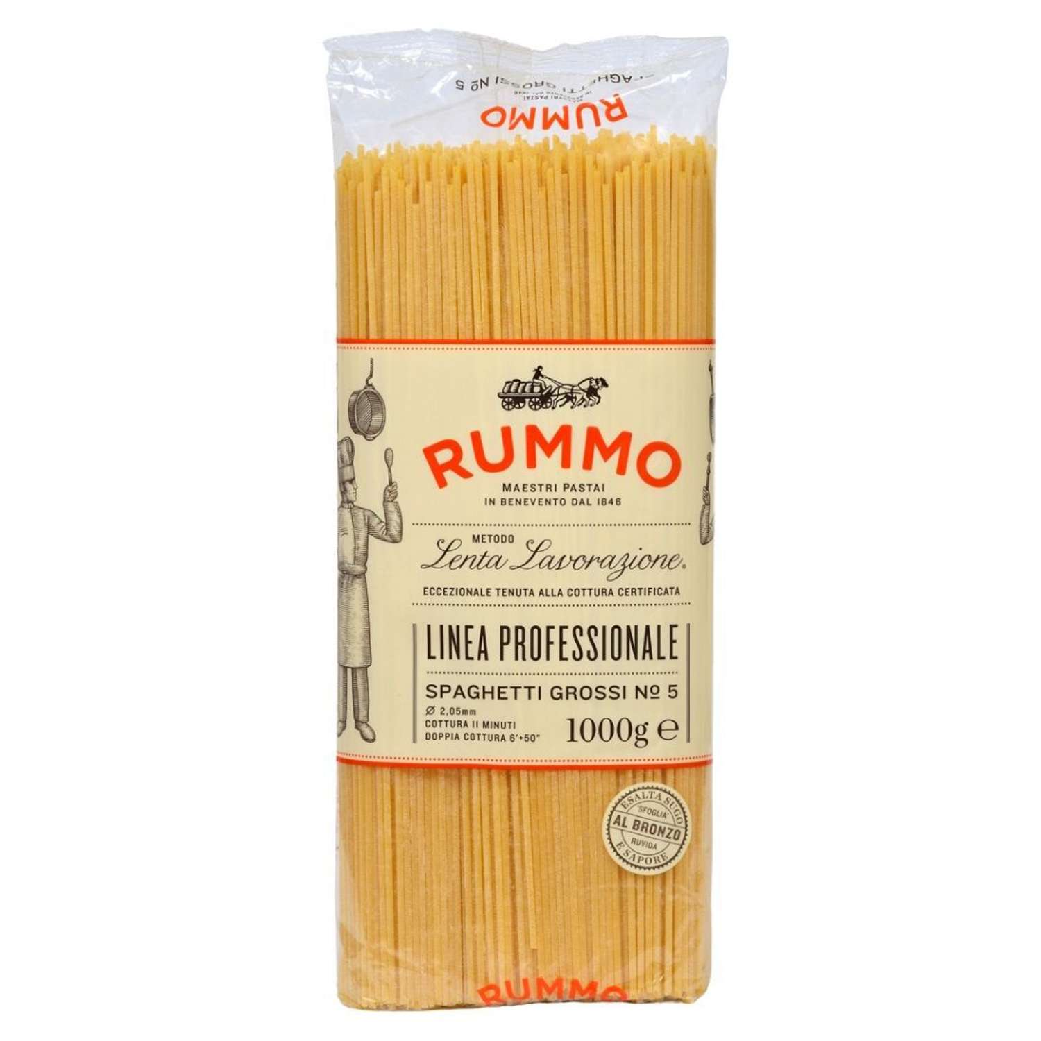 Макароны Rummo итальянская классическая паста Спагетти гросси №5 1000 г - фото 1