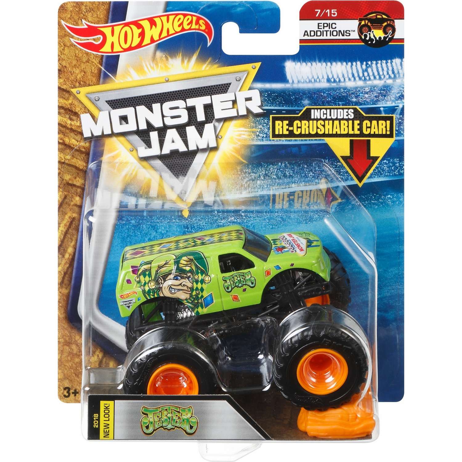 Машина Hot Wheels Monster Jam 1:64 Epic Edditions Джестер FLW98 21572 - фото 2