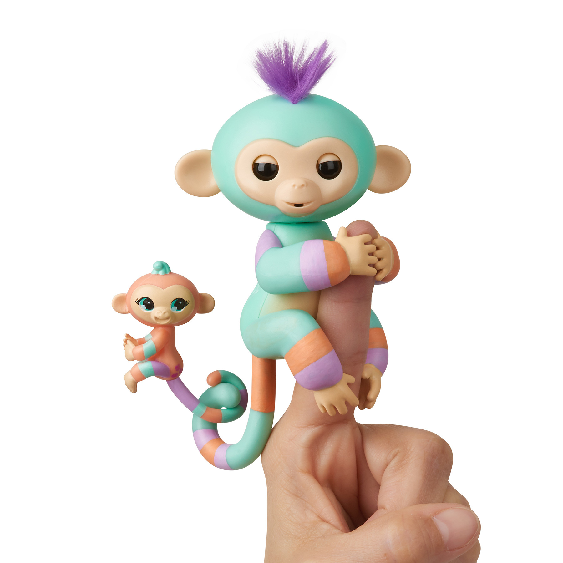 Игрушка Fingerlings Обезьянка Денни с малышом интерактивная 3544 - фото 3