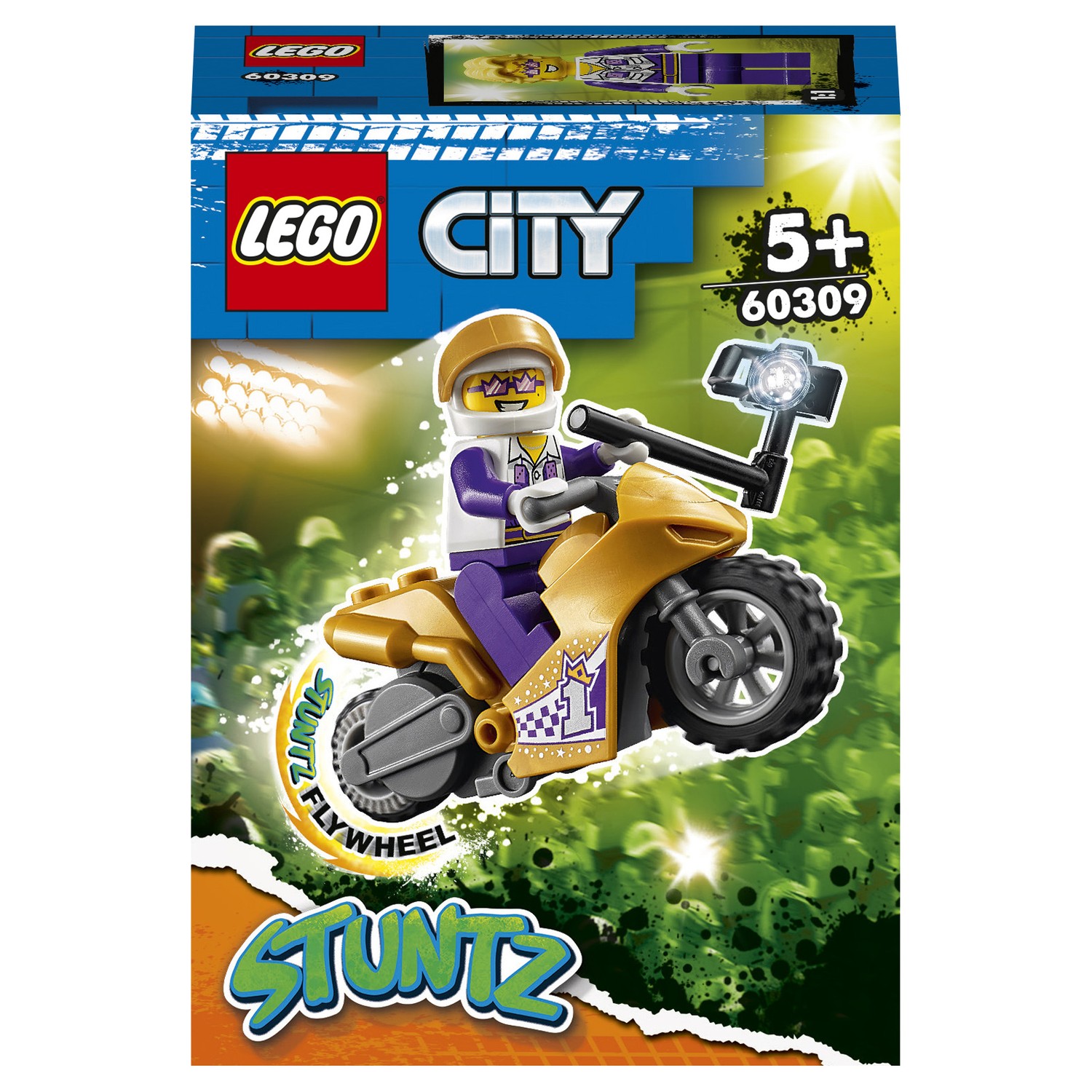 Конструктор LEGO City Трюковый мотоцикл с экшн-камерой 60309 купить по цене  599 ₽ в интернет-магазине Детский мир