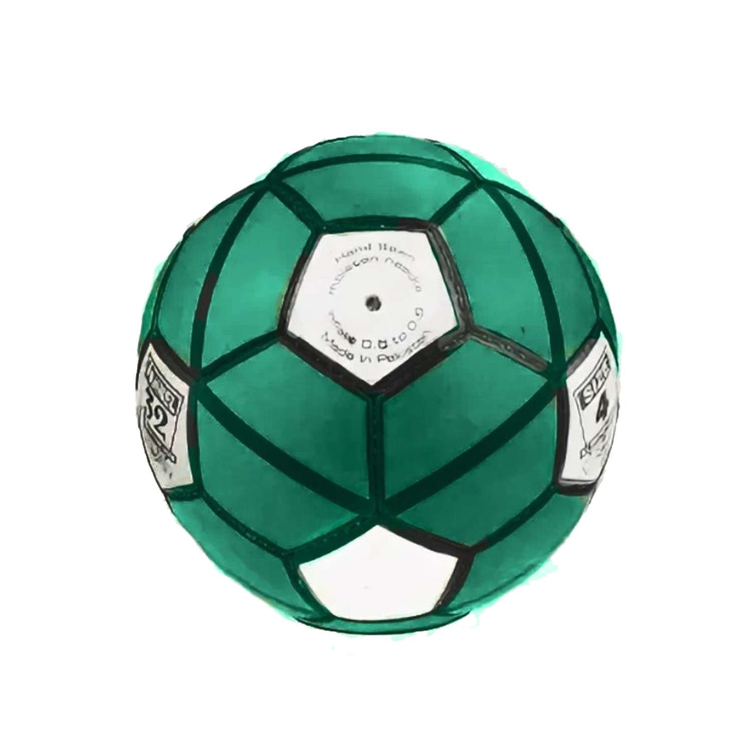 Футбольный мяч Uniglodis 32 панели размер 4 зеленый - фото 2