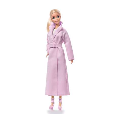 Плащ платье и пояс одежда для Barbie VIANA белый и светло-фиолетовый