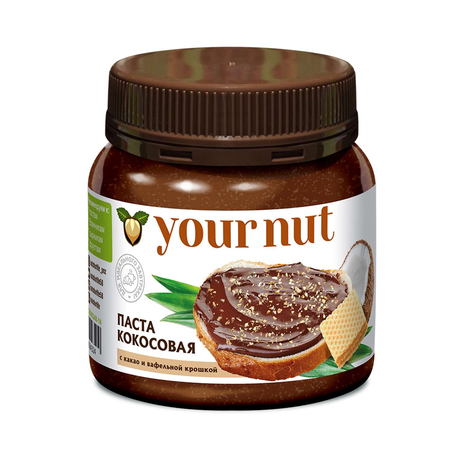 Паста кокосовая your nut с какао и вафельной крошкой 250 г - фото 1