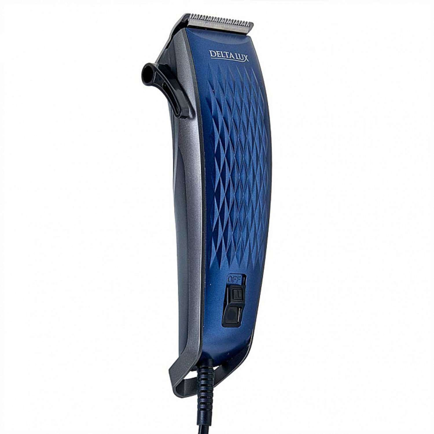 Машинка для стрижки волос Delta Lux DE-4202 синий 7 Вт 4 съемных гребня - фото 1