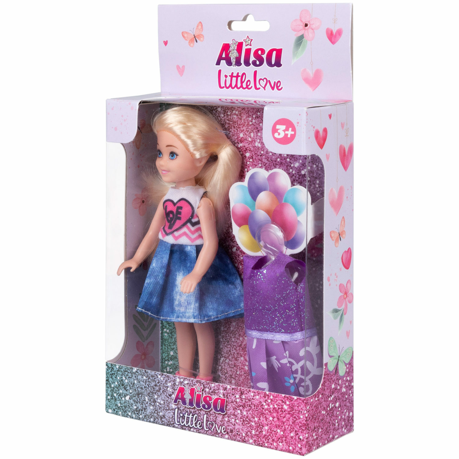 Кукла детская 1TOY Alisa Little Love блондинка с длинными волосами с одеждой маленькая мини Т24373 - фото 5