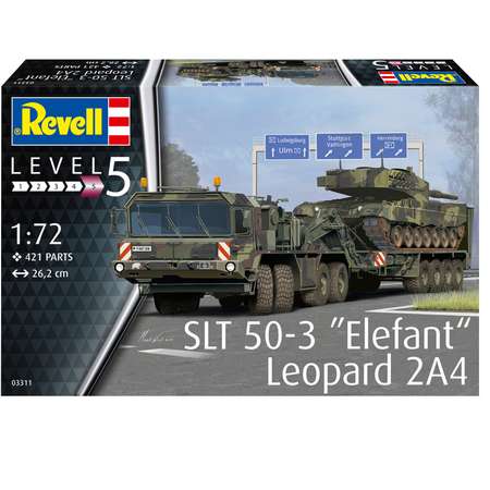 Сборная модель Revell Немецкий тяжелый танковый транспортер SLT 50-3 Elefant + Leopard 2A4
