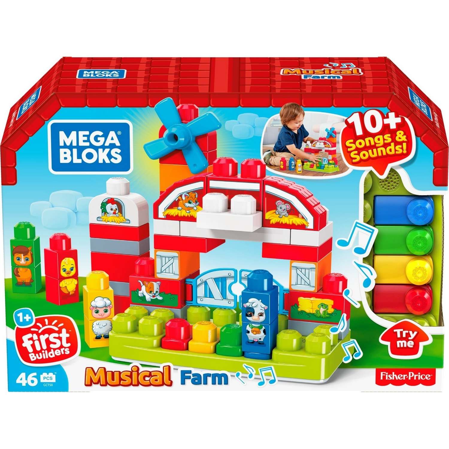 Конструктор Mega Bloks First Builders Музыкальная ферма GCT50 - фото 2