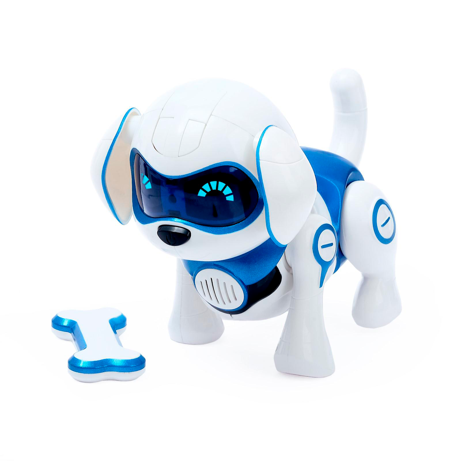 Интерактивная игрушка Zabiaka Робот собака Чаппи русское озвучивание цвет синий - фото 1