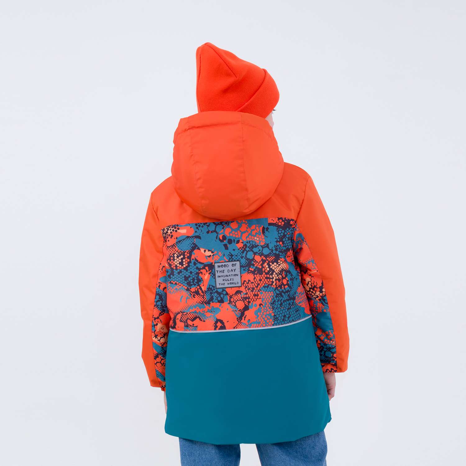 Куртка Shoom Куртка 22-024 Оранжевый/принт - фото 2