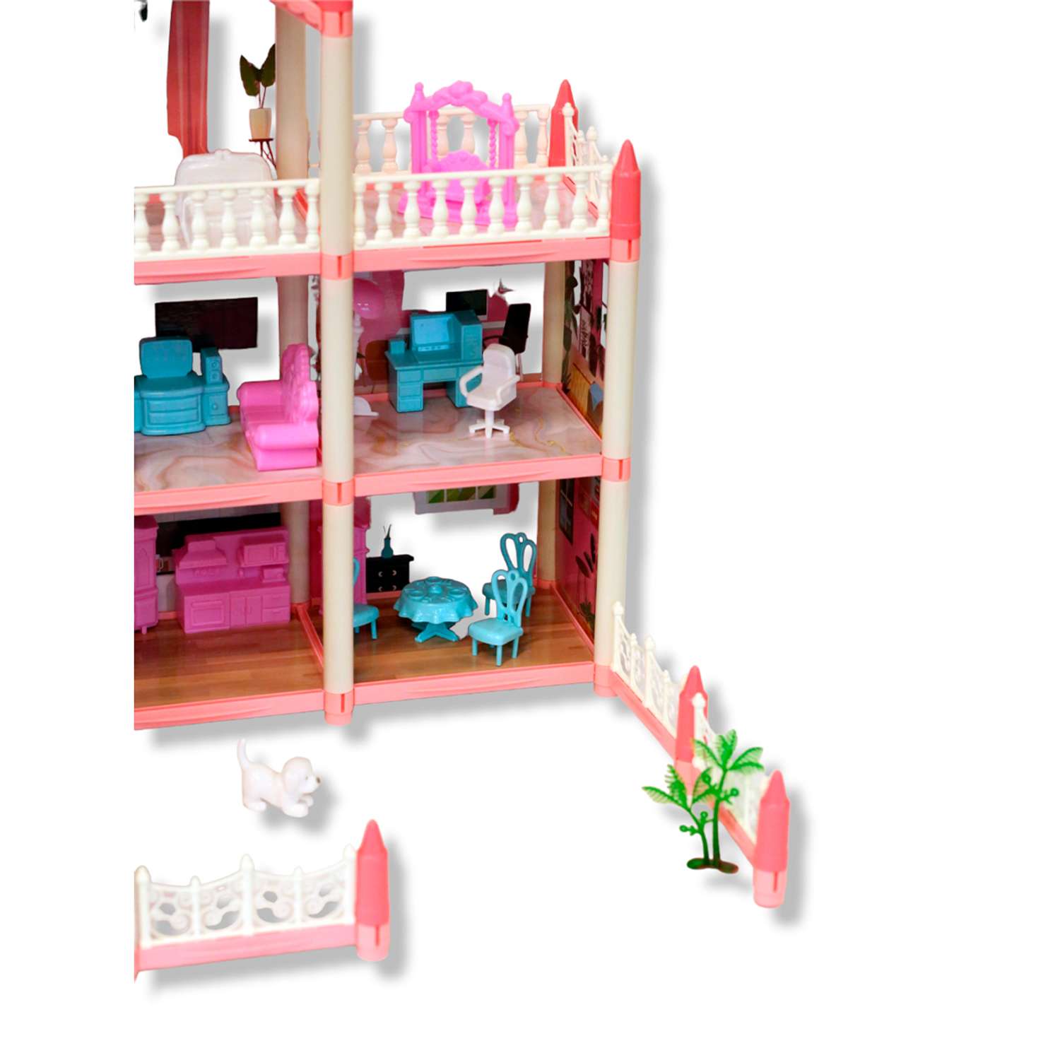 Кукольный домик SHARKTOYS 3 этажа 11500017 - фото 7
