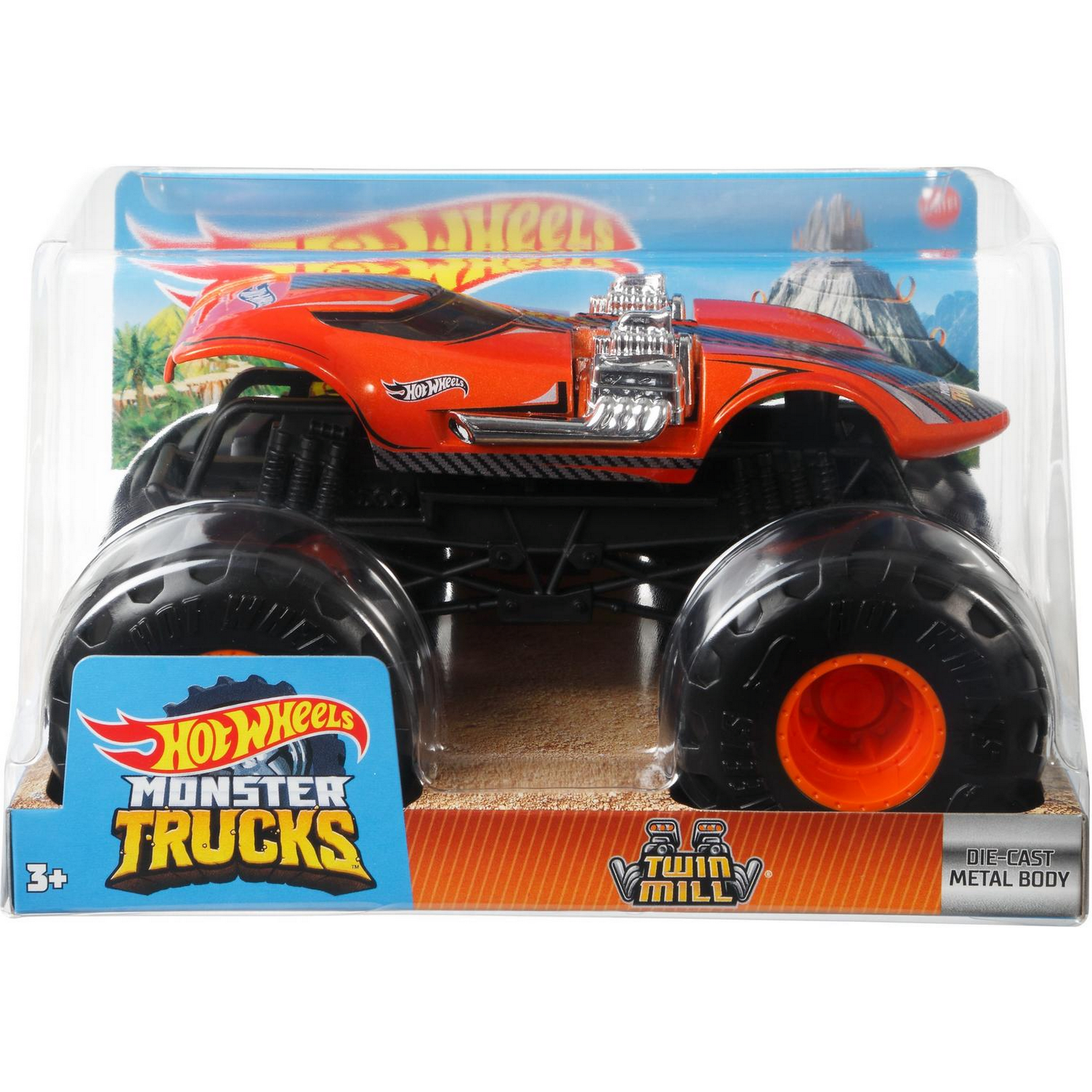 Машинка Hot Wheels Monster Trucks большой Твин Милл GWK98 FYJ83 - фото 2
