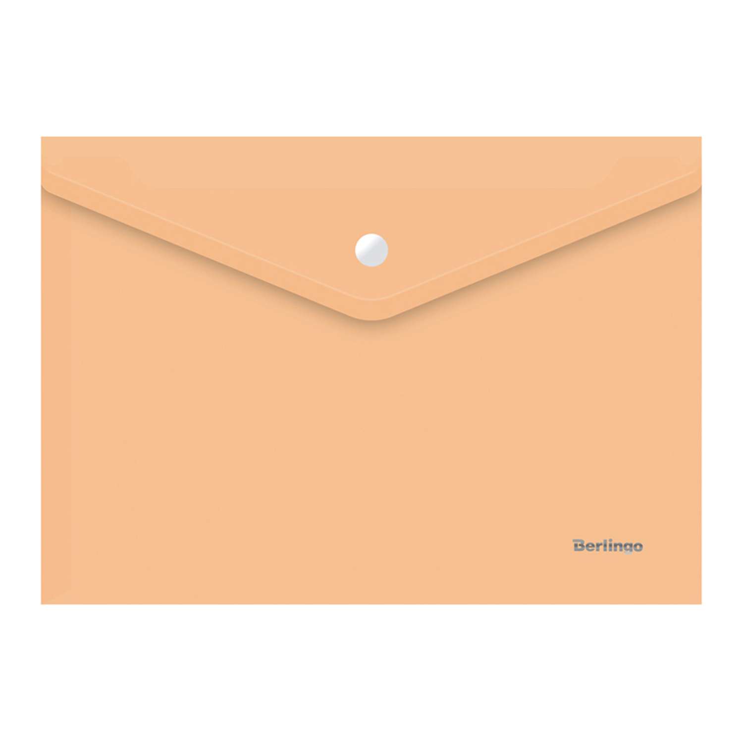 Папка-конверт на кнопке BERLINGO Starlight А4 180 мкм прозрачная оранжевая набор 10 шт - фото 2
