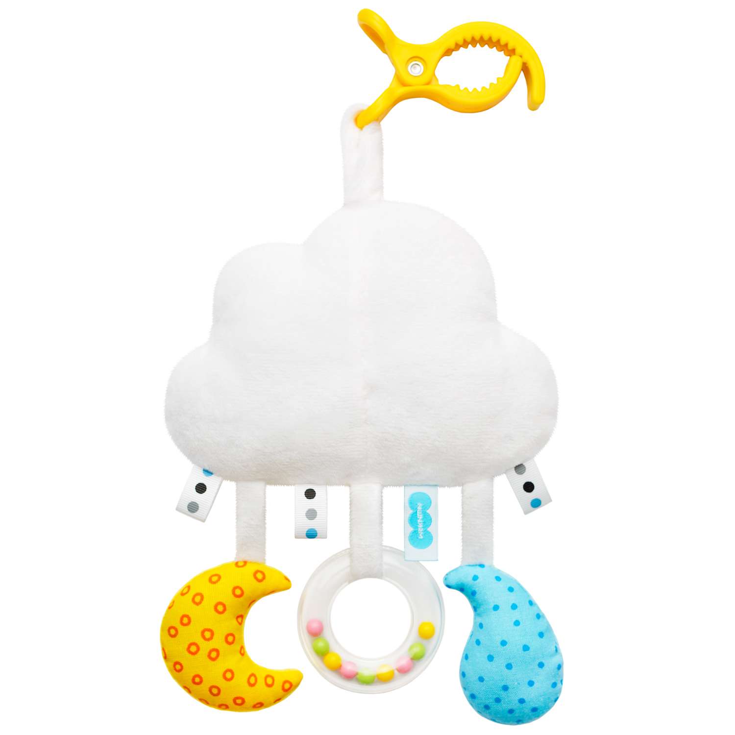 Подвеска Мякиши Развивающая детская игрушка погремушка Облачко на кроватку подарок для новорожденных - фото 2