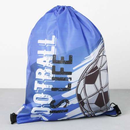Болоньевая сумка для обуви ArtFox «Football is life». 33х43х0.5 см
