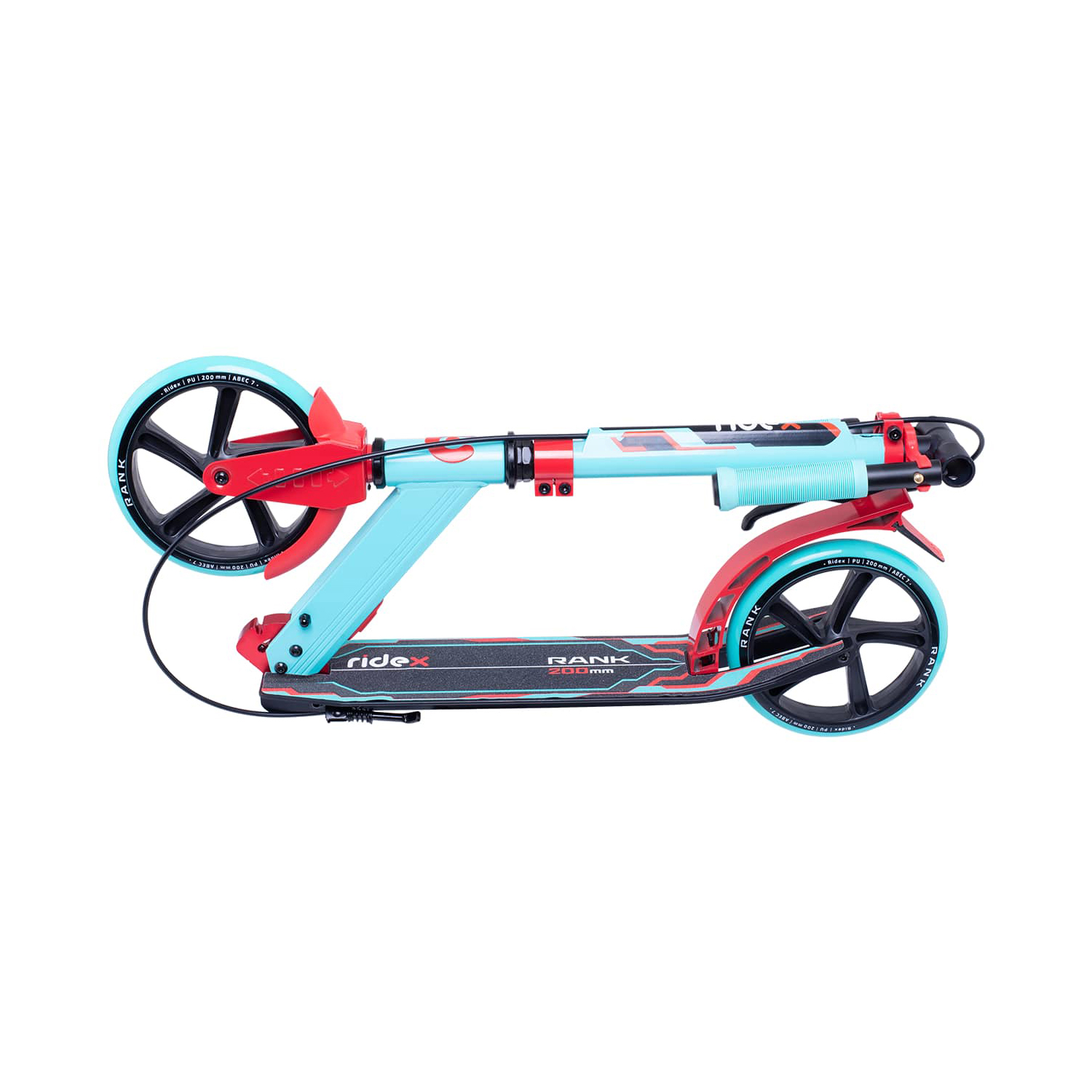 Самокат RIDEX двухколесный Scooter 2 wheels Rank 200 mint/red - фото 6