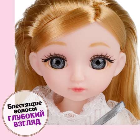 Кукла шарнирная 15 см 1TOY Alisa Kawaii кухня с аксессуарами