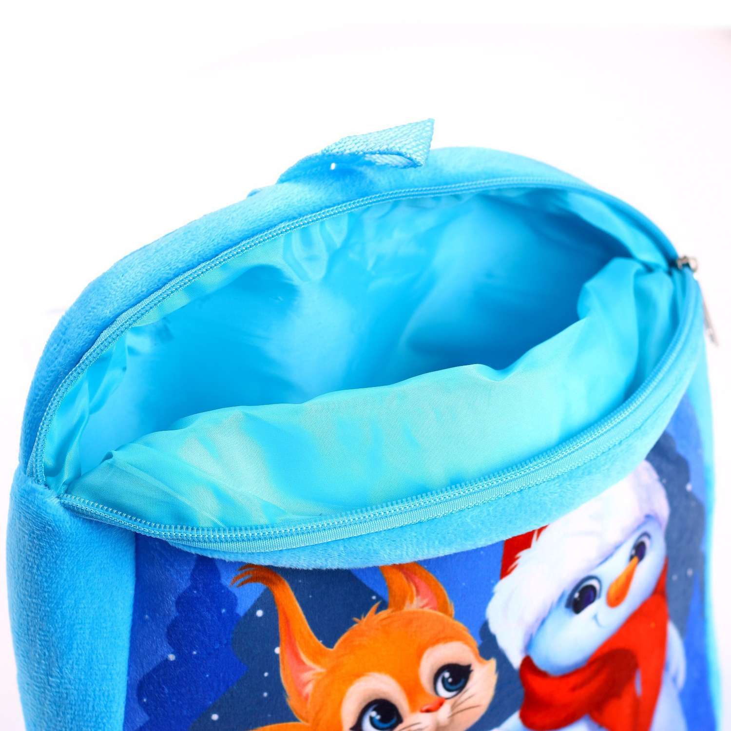 Рюкзак Milo Toys детский «С Новым годом» белочка и снеговик 26×24 см - фото 7