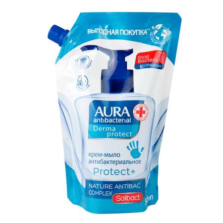 Крем-мыло AURA Antibacterial Derma protect 500мл